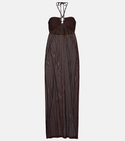 Melissa Odabash Harriet Keyhole Halterneck Maxi Dress In Multi