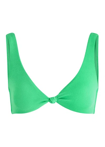 Melissa Odabash Ibiza Ribbed Bikini Top In Green