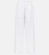 Melissa Odabash Immy Broderie Anglaise Cotton Wide-leg Pants In White