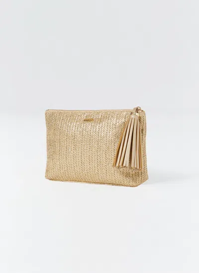 Melissa Odabash Ischia Gold Clutch