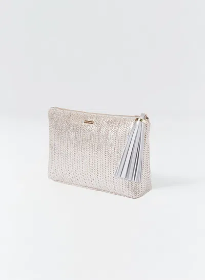 Melissa Odabash Ischia Silver Clutch