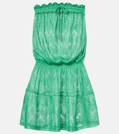Melissa Odabash Isla Strapless Minidress In Green