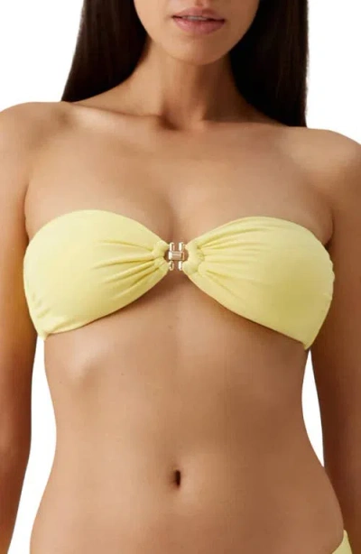 Melissa Odabash Istanbul Strapless Bikini Top In Yellow