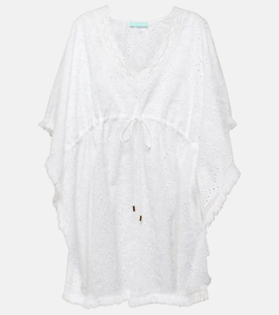 Melissa Odabash Ivy Broderie Anglaise Cotton Kaftan In White