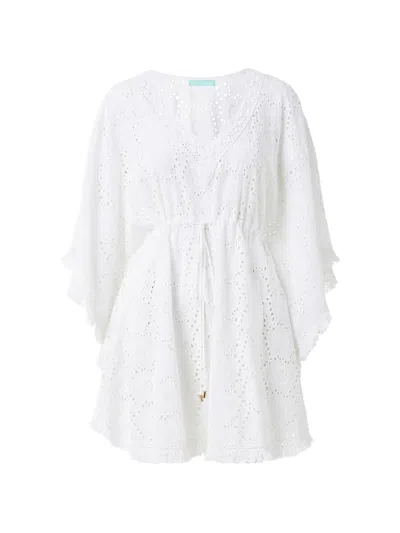 Melissa Odabash Ivy Broderie-anglaise Kaftan In White