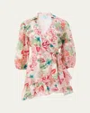 Melissa Odabash Izzy Wrap Mini Dress In Hawaiian