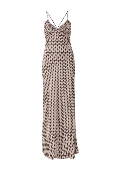 Melissa Odabash Jacey Long Dress Chain In Brown
