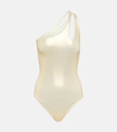 Melissa Odabash Jamaica Metallic Swimsuit In White