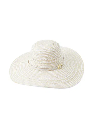 Melissa Odabash Jemima Hat Weave/white
