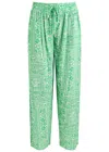 Melissa Odabash Jude Printed Straight-leg Trousers In Green