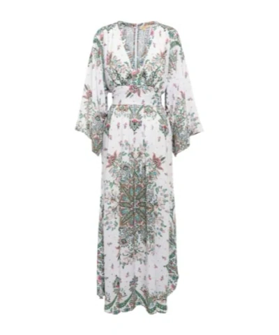 Melissa Odabash Juniper Printed Maxi Dress In Gray