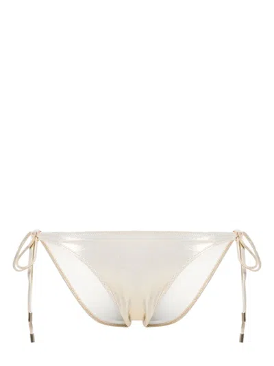 Melissa Odabash Kay West Metallic Bikini Bottom In Gold