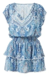 Melissa Odabash Keri Blue Paisley Dress In Blue