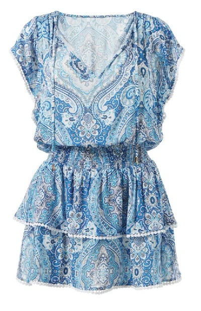 Melissa Odabash Keri Blue Paisley Dress