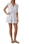 Melissa Odabash Keri Broderie-anglaise Cotton-voile Mini Dress In White
