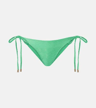 Melissa Odabash Womens Zigzag Green Key West Tie-side Bikini Bottoms In Multi