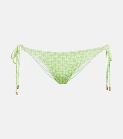 Melissa Odabash Key West Printed Bikini Bottoms In Links Lime