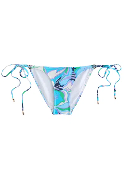 Melissa Odabash Key West Printed Bikini Briefs In Blue