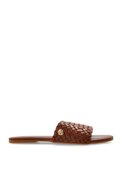 Melissa Odabash Woven Slides In Brown