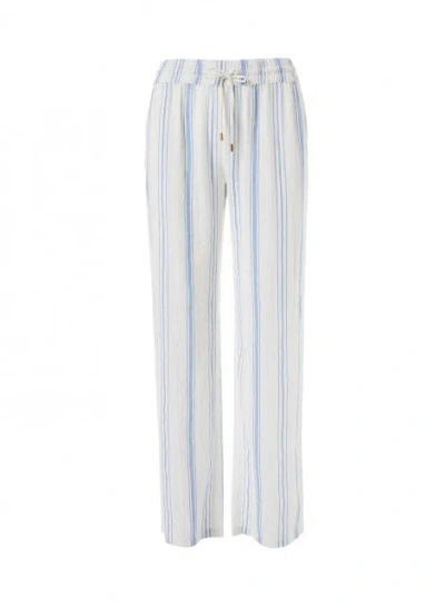 Melissa Odabash Krissy Trousers Blue Stripe In Gray