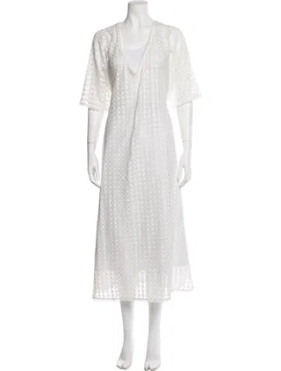 Pre-owned Melissa Odabash Lace Pattern Cover-up In White