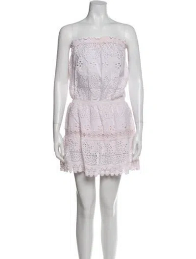 Pre-owned Melissa Odabash Lace Pattern Mini Dress In Multi
