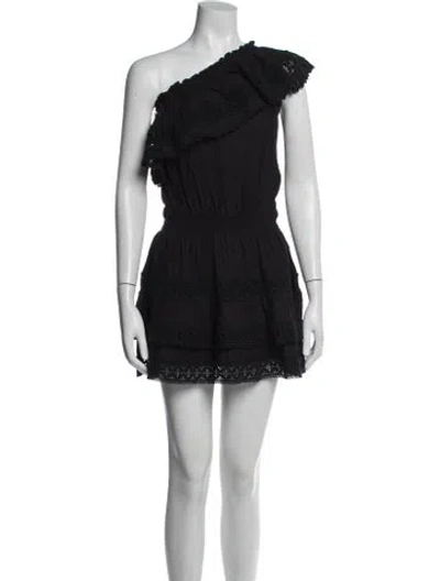 Pre-owned Melissa Odabash Lace Pattern Mini Dress W/ Tags In Black