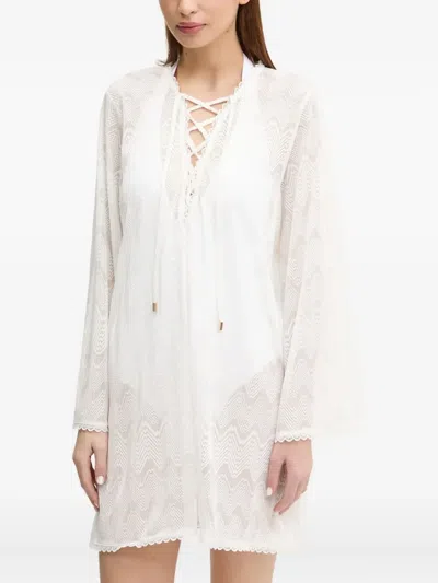 Melissa Odabash Lace-up Beachwear In White