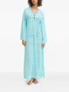 Melissa Odabash Kimberly Fine-knitted Maxi Dress In Blue