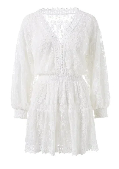 Melissa Odabash Lara White Short Kaftan