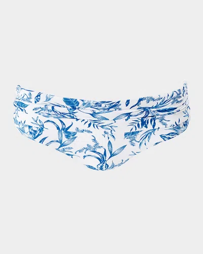 Melissa Odabash Leaf Bel Air Bikini Bottoms In Blue Leaf