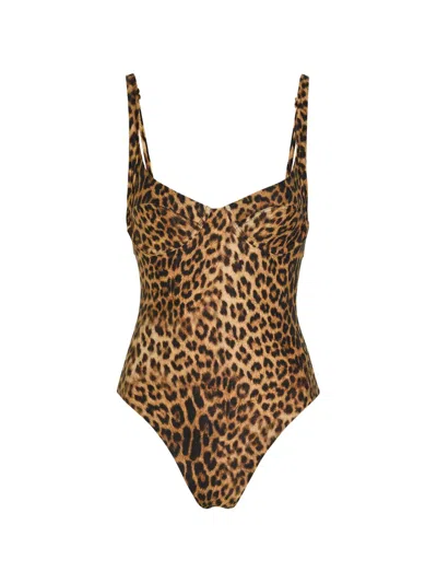 Melissa Odabash Leopard-print Swimsuit In Animal Print