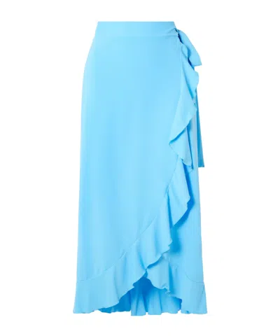 Melissa Odabash Cassidy Ruffled Stretch-jersey Coverup In Blue