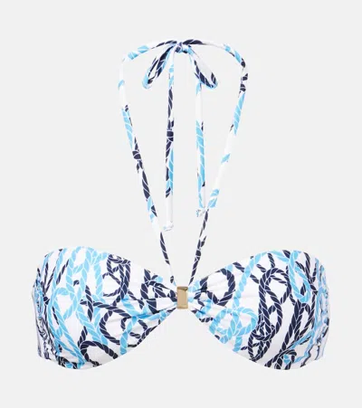 Melissa Odabash Liguria Halterneck Bikini Top In Blue