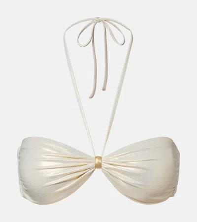 Melissa Odabash Liguria Halterneck Bikini Top In Gold