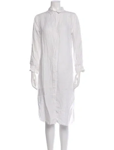 Pre-owned Melissa Odabash Linen Knee-length Dress In Gray
