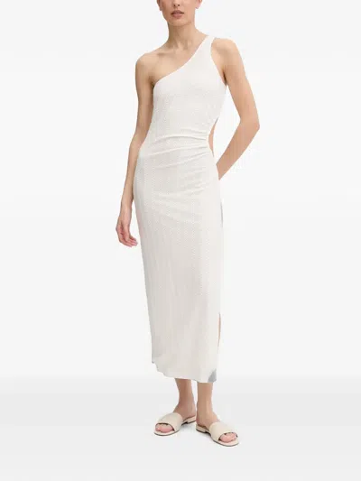 Melissa Odabash Lizzie One-shoulder Cut-out Maxi Dress In White