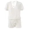 Melissa Odabash Lola Playsuit White In White