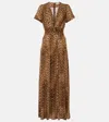 Melissa Odabash Lou Cheetah-print Maxi Dress In Beige