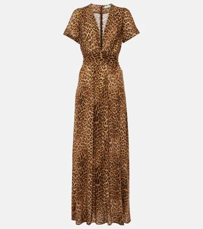 Melissa Odabash Lou Cheetah-print Maxi Dress In Beige