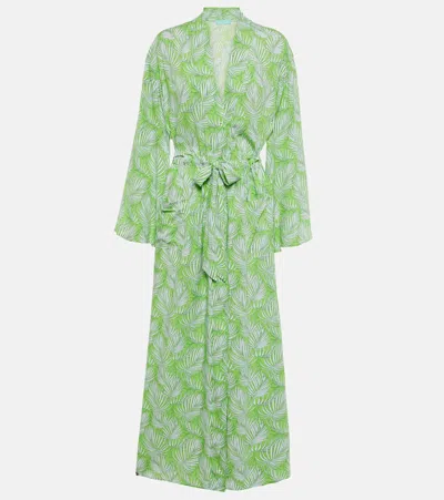 Melissa Odabash Louisa Printed Dressing Gown In Green
