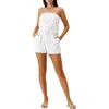 Melissa Odabash Lounge Strapless Cotton Blend Terry Cover-up Romper In White
