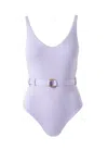 Melissa Odabash Low Back One Piece Swimsuit In Lavender In Multi
