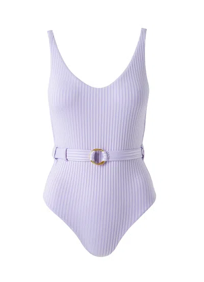 Melissa Odabash Low Back One Piece Swimsuit In Lavender In Multi