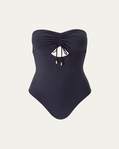 Melissa Odabash Lucca Bandeau One-piece Swimsuit In Black