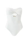 Melissa Odabash Lucca One Piece Cream Ribbed In White