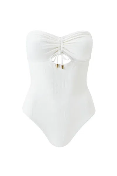 Melissa Odabash Lucca One Piece Cream Ribbed In White