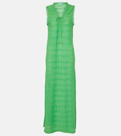 Melissa Odabash Maddie Crochet Maxi Dress In Green