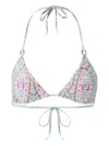 Melissa Odabash Malta Patterned Bikini Top In Pink