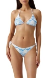 Melissa Odabash Malta Triangle Bikini Top In Blue